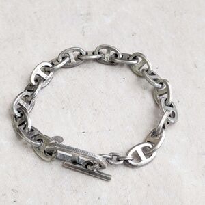 Buck Palmer Sterling Silver Bracelet Anchor Mariner 8.5"